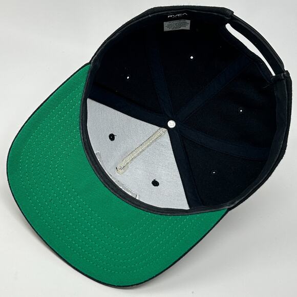 RVCA Hat Baseball Cap PM Tenore Skater Surfer Surfing MMA Snapback Mid Fit Black - Picture 4 of 9